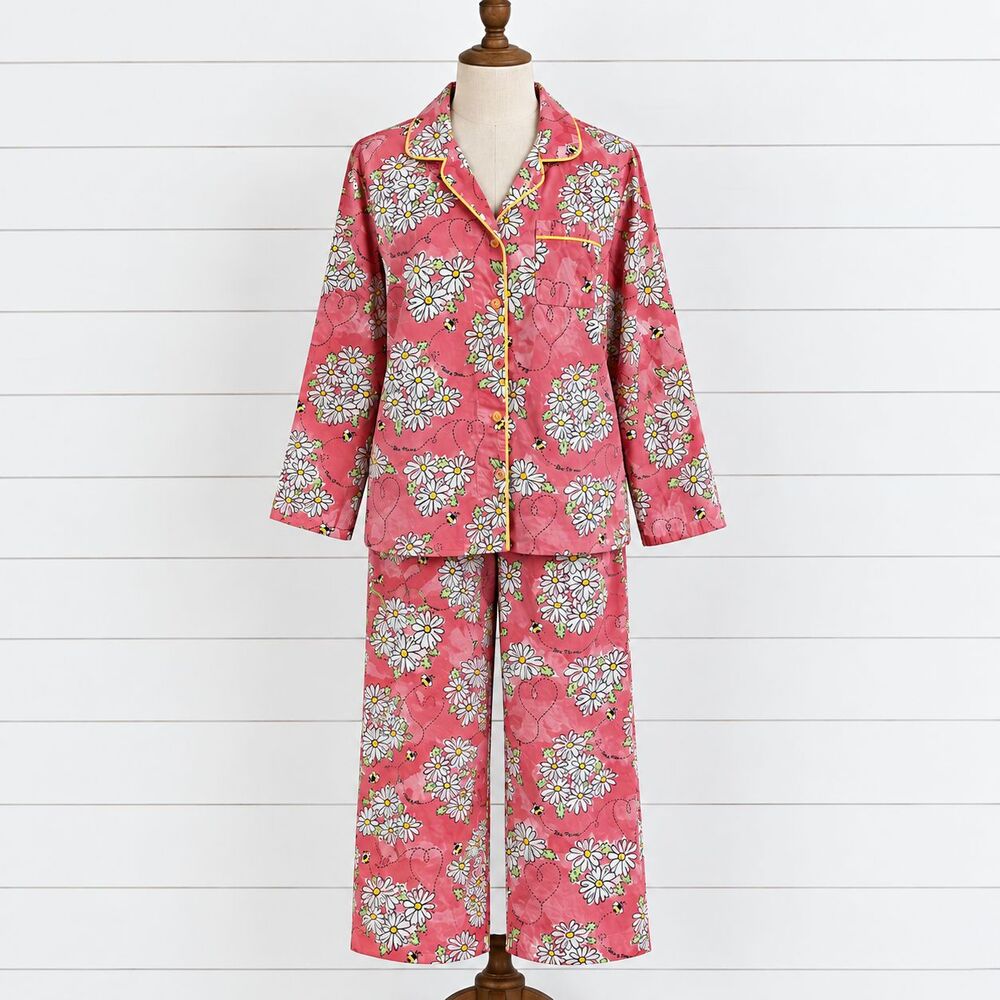Nick and Nora Bee Mine 2-Piece Sleepwear Pajama Set Women's XXL Cotton Lounging